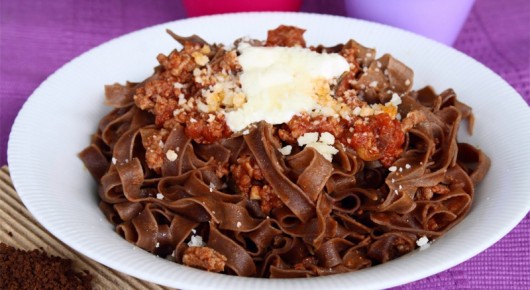 tagliatelle al cacao - gorgonzola e noci