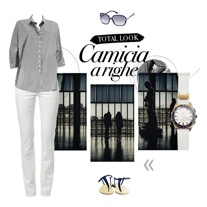 Total look camicia a righe
