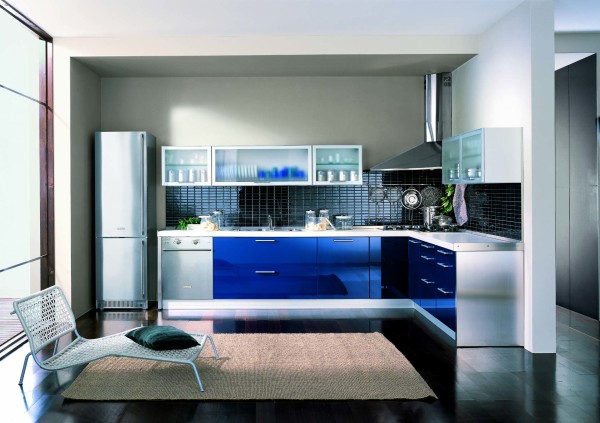blue kitchen look home